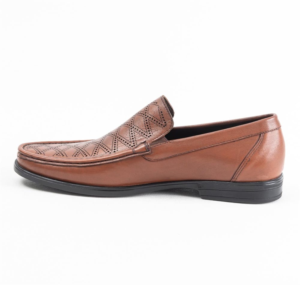 ULUS T-63-1  DELİKLİ TABA LOAFER AYAKKABI