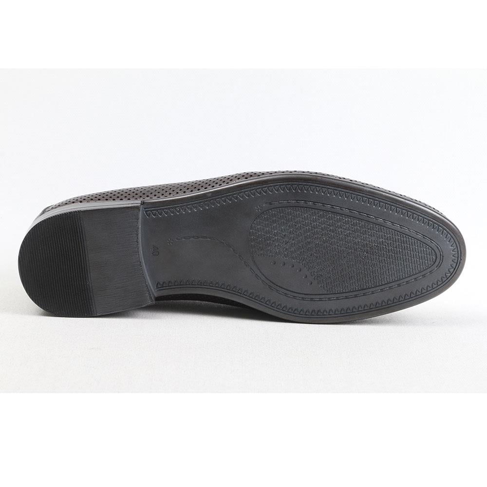 Ulus T-766 Delikli Kahve Loafer Ayakkabi