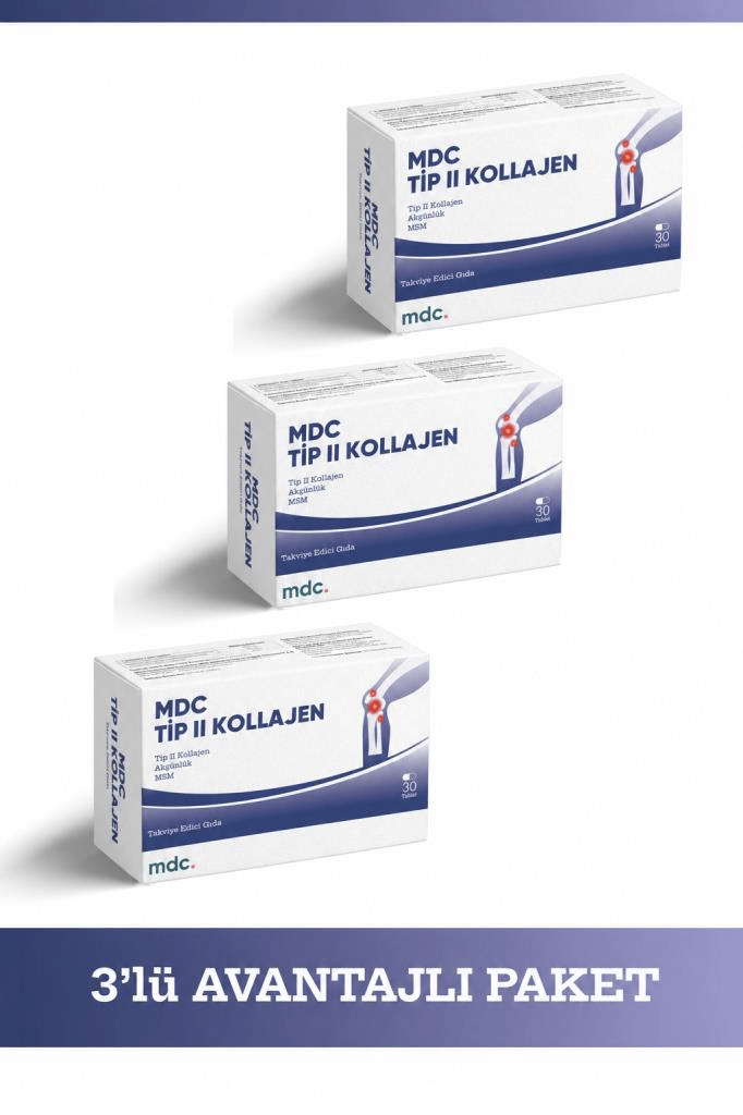 MDC Tip 2 Kolajen 30 Tablet 3'lü Avantajlı Paket
