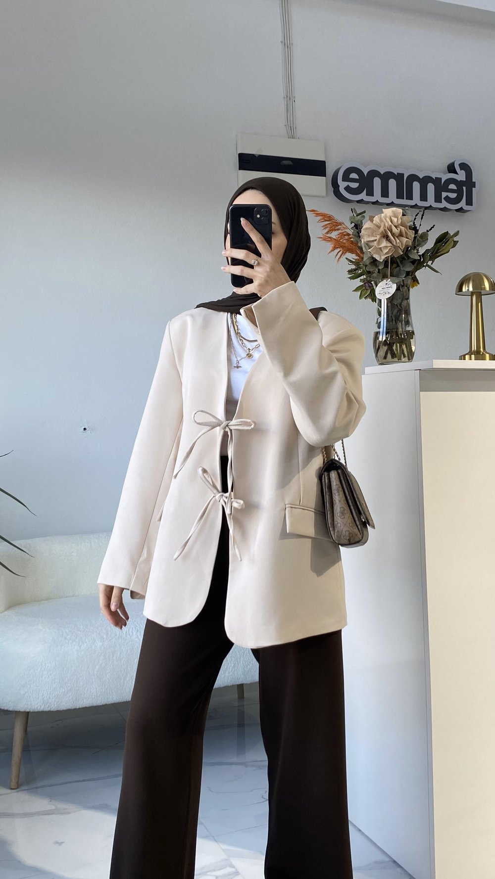 Blazer Ceket Bej