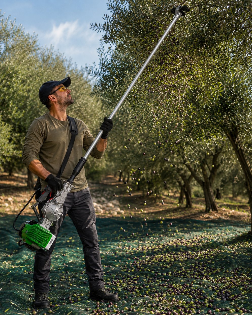 Active M60 3.2 mt. Teleskopik Askılı Ceviz-Fındık-Zeytin Silkeleme Hasat Makinesi - Orjinal İtalyan