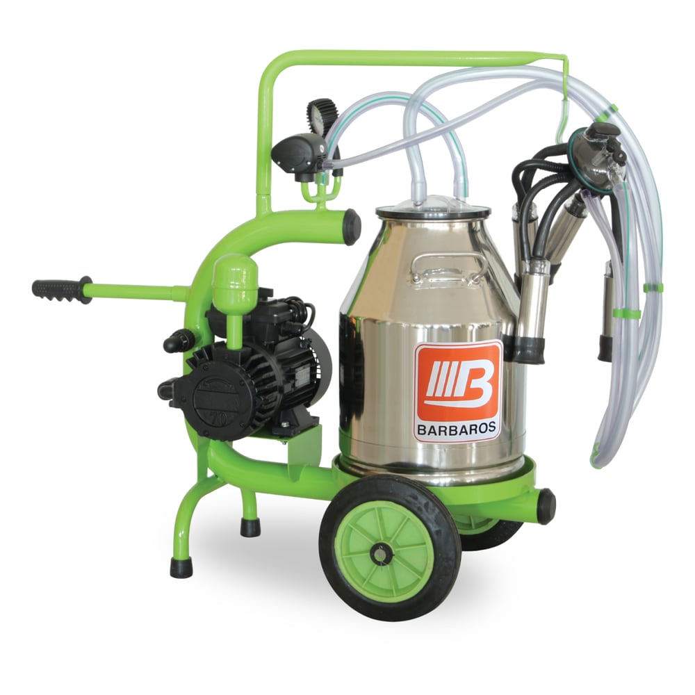 Bartech C 30 Kuru Tip Tekli İnek Sağım Makinesi - Paslanmaz Güğüm