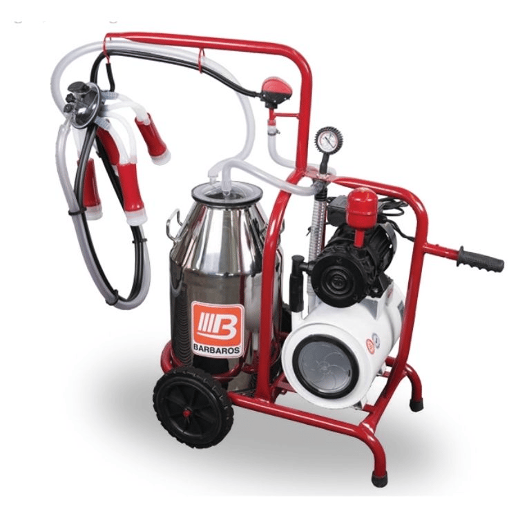 Bartech Üniversal Yağlı Tip Tekli İnek Sağım Makinesi - Paslanmaz Güğüm