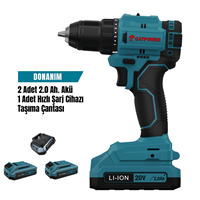 CatPower CAT4213 Akülü Vidalama Li-ion 45 nm Kömürsüz 10 mm 2.0 ah Çift Akülü