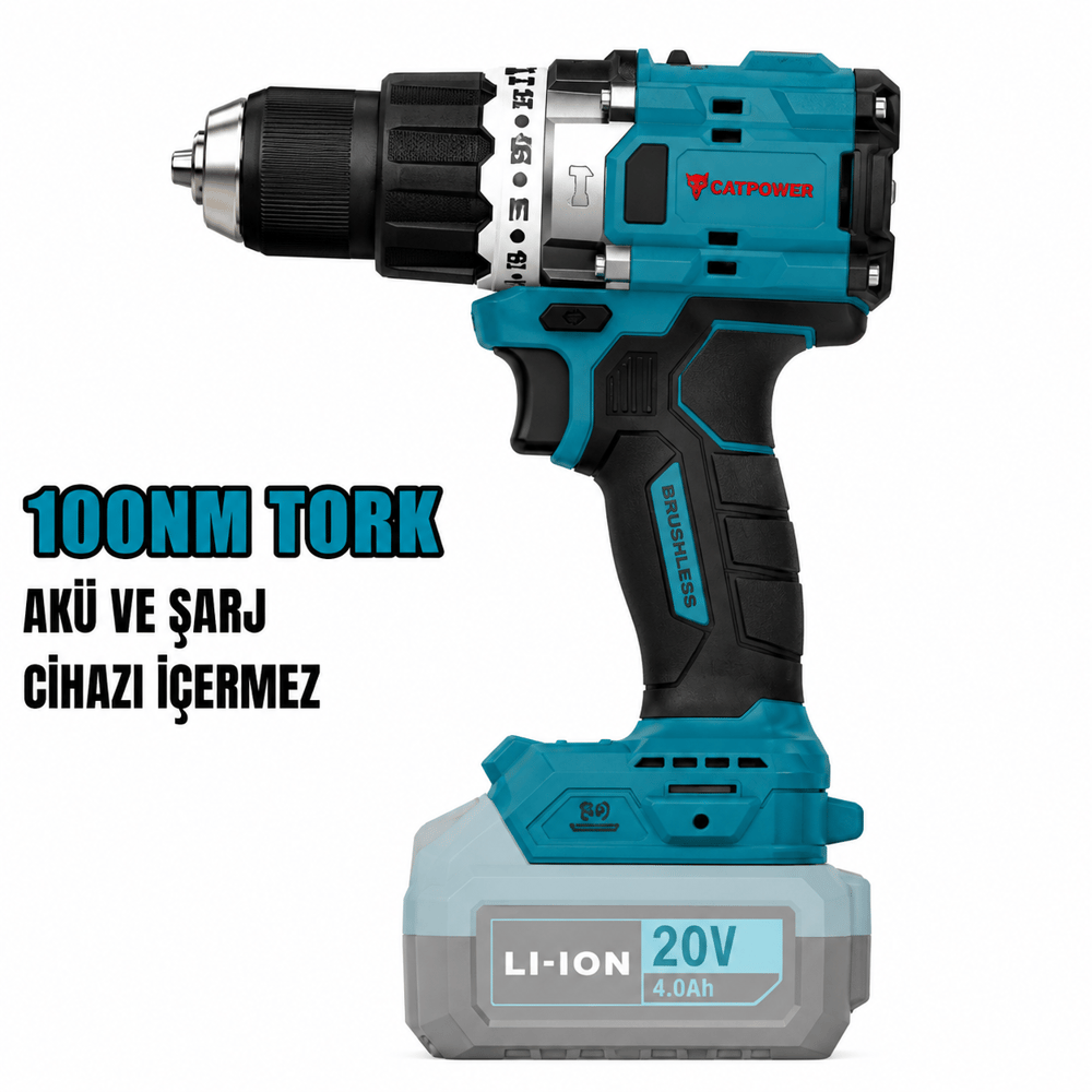 Catpower 4211 Kömürsüz Akülü Darbeli Vidalama 100Nm 13 Mm 20V Li-ion