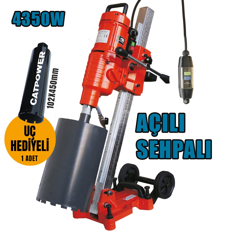 Catpower 9350 Açılı Sehpalı Karot 4350W