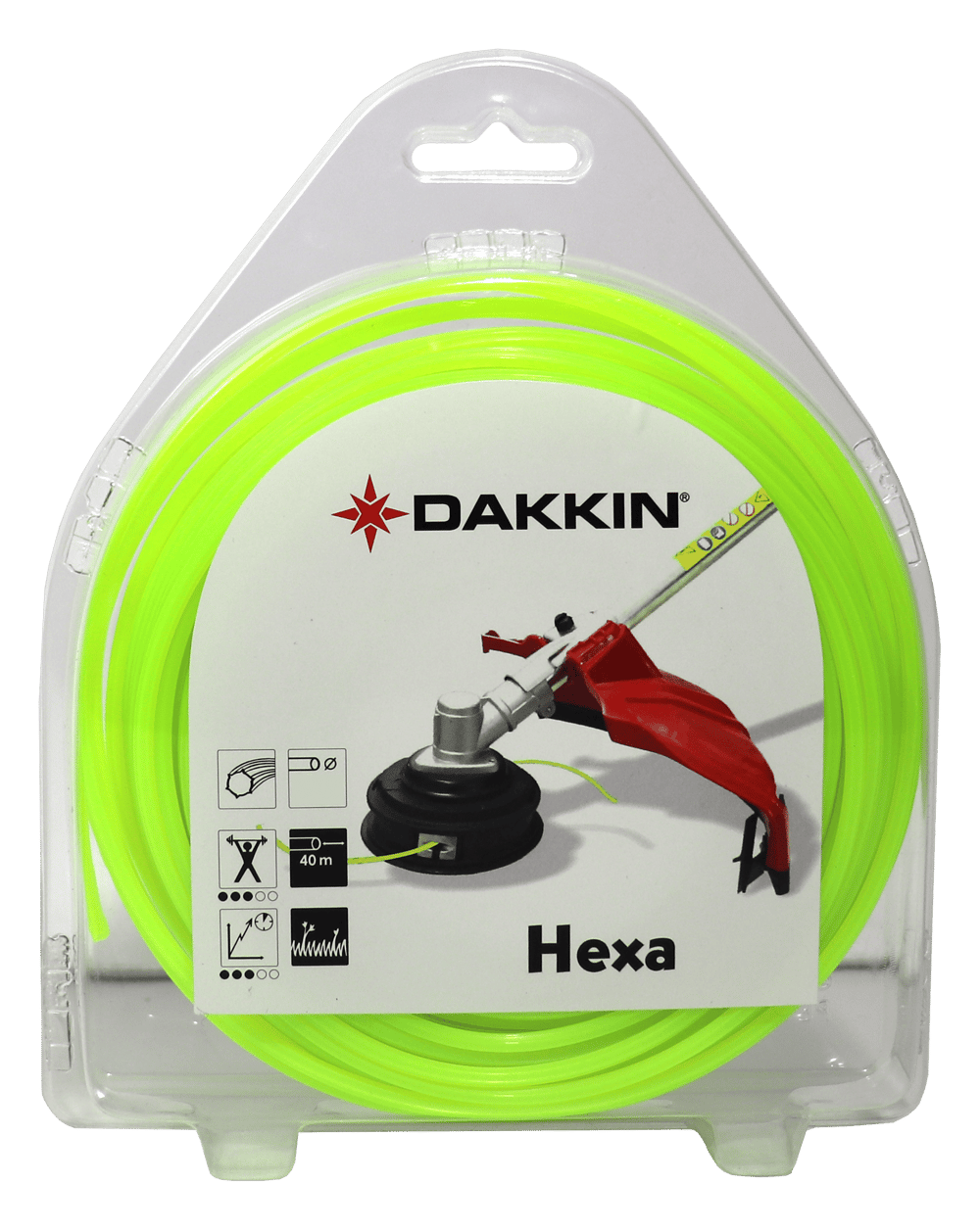 Dakkin Misina Yeşil 6 Köşe 3.5mm 40m