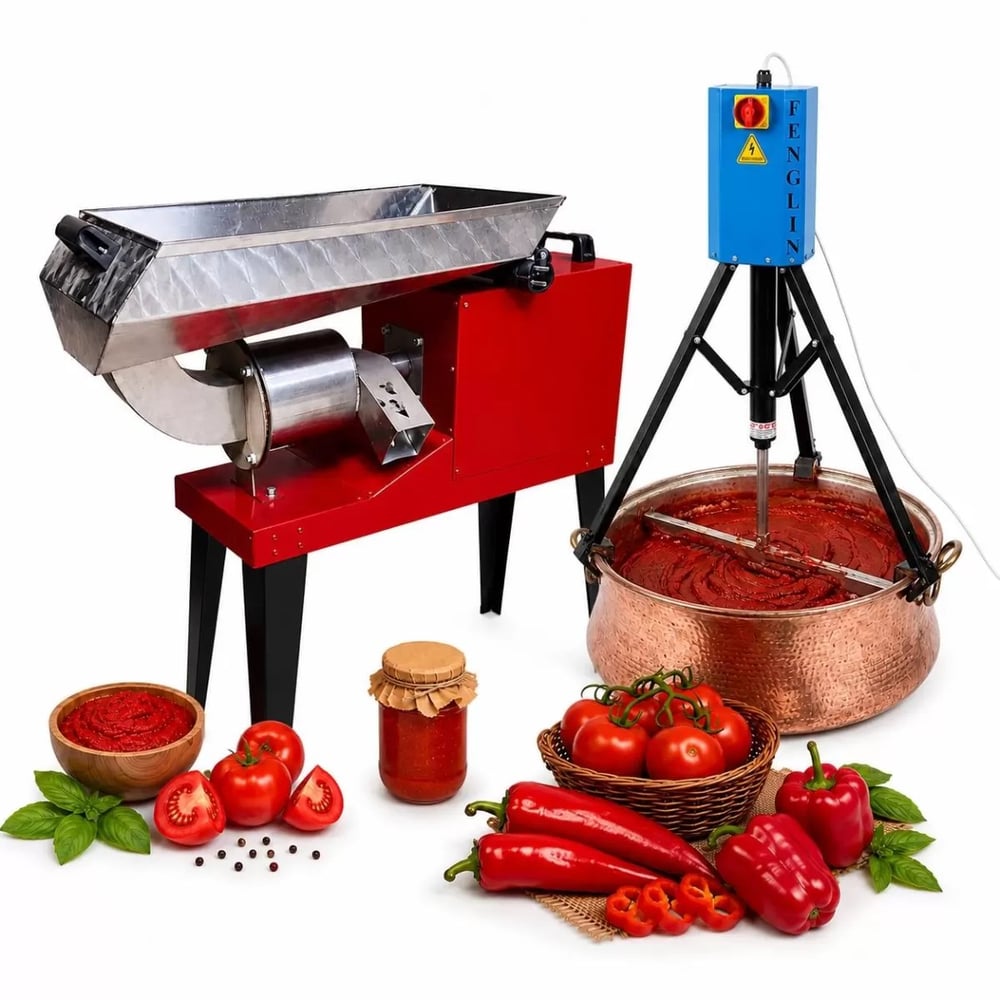 Fenglin FNG-3000K Salça Makinası + Karıştırma Aparatı Set