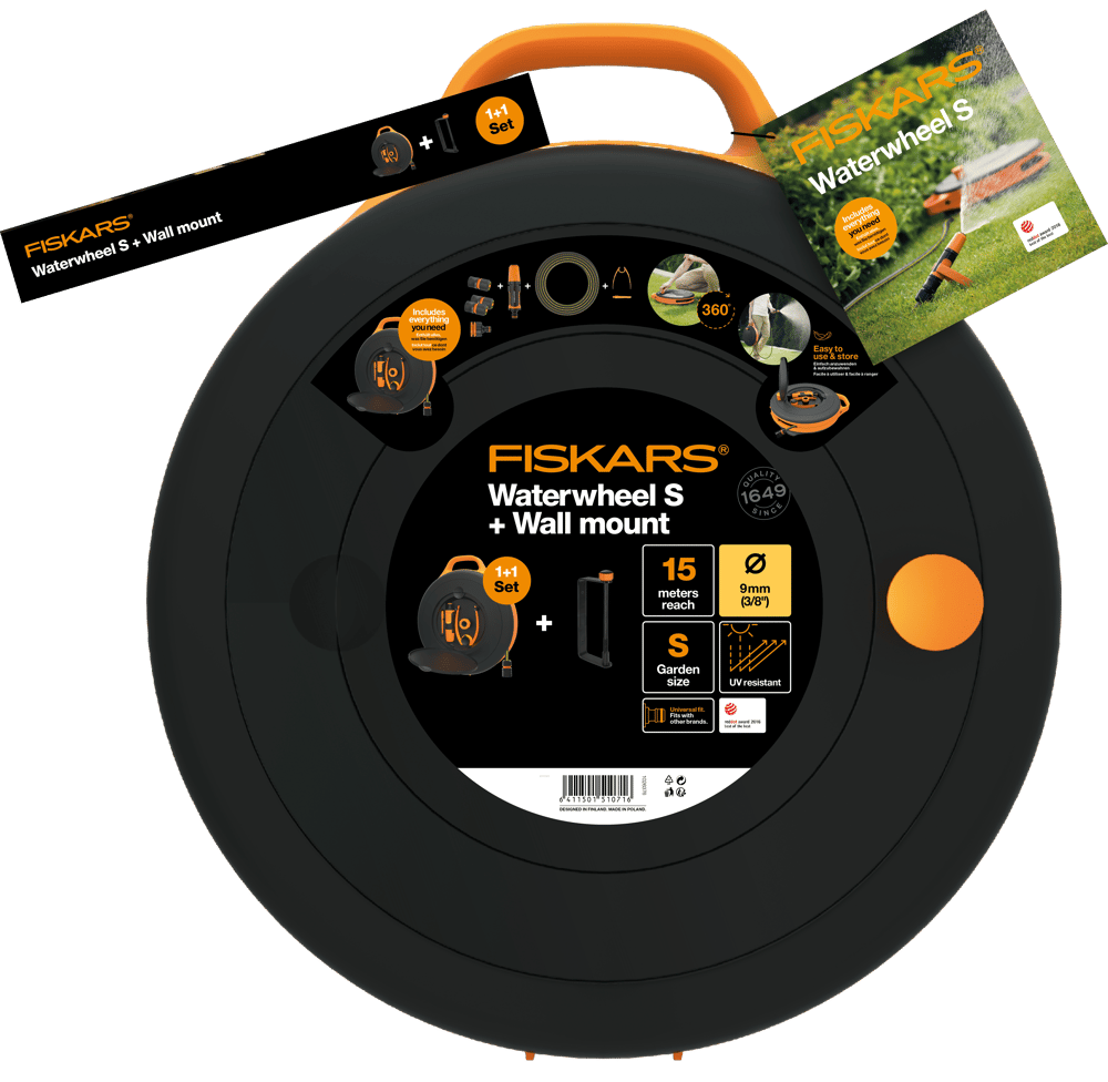 Fiskars Hortum Makara ve Duvar Montaj Seti S 3/8 (9mm) 15m