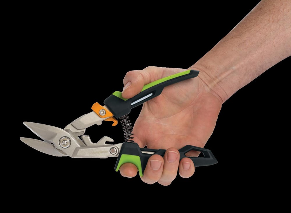 Fiskars PowerGear Metal Levha Makası - Offset Sağ Kesim