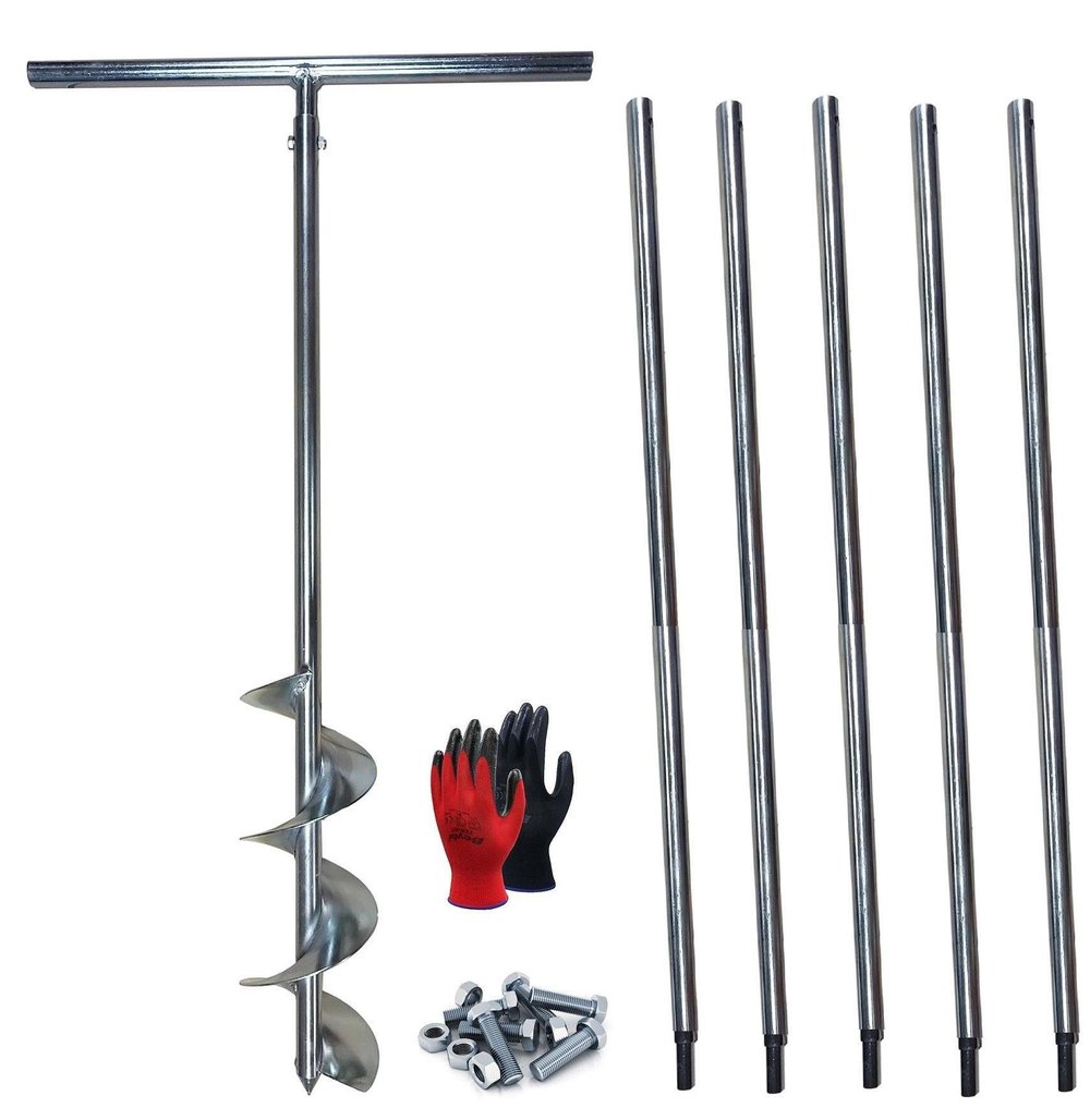 Galvaniz Toprak Burgusu Uzatmalı Sondaj Aleti Çap 15 cm Boy 6 mt