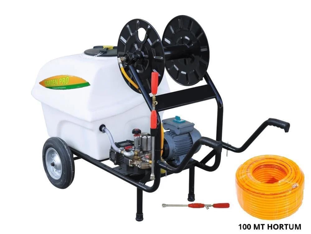 Gardenpro GP200E Elektrikli İlaçlama Makinası 200 Lt + 100 mt Hortum