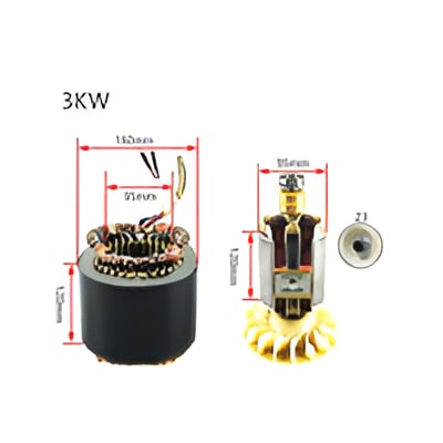 General Power 3 Kw Alternatör İç Dış Alüminyum Komple 120-160-95