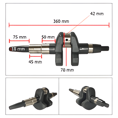 General Power Dizel Krank Mili Konik Kamalı / Orta Segment / 10 HP Motorlar İçin Güç Aktarım Elemanı