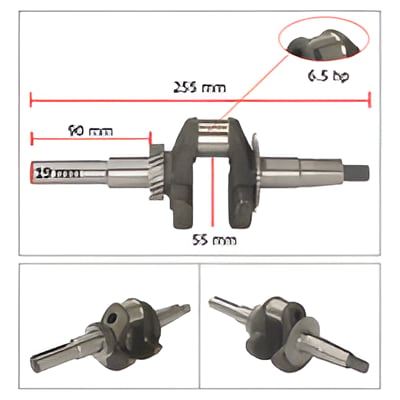 General Power Krank Mili 6.5 Hp Kamalı – 19 mm