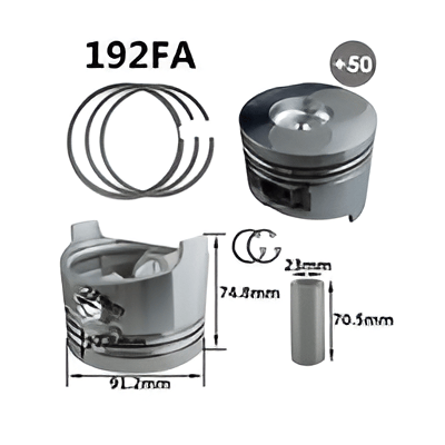 General Power Piston Sekman Takımı 15 HP 91.2 mm +0.50 192FA Motor