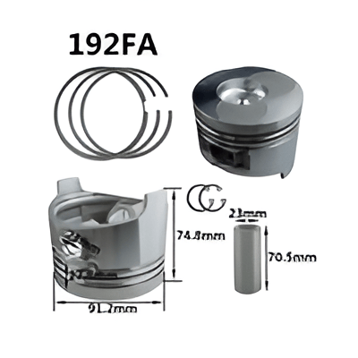 General Power Piston Sekman Takımı 15 Hp 91.2 mm Std 192fa Motor Uyumlu