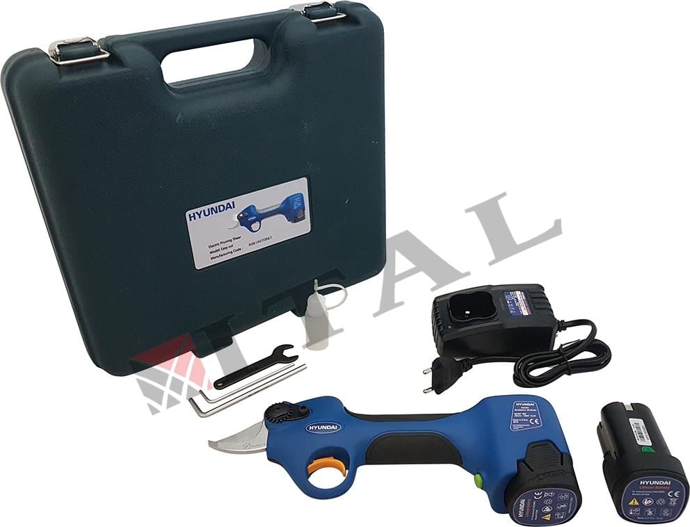 Hyundai EasyCut Çift Akülü Budama Makası 25mm - 2,5Ah Lithium