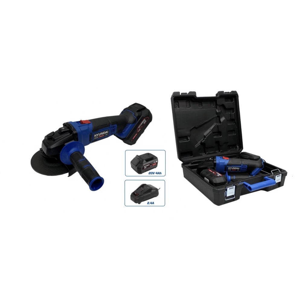 Hyundai HAG202-1X4A Akülü Köşe Taşlama 20V (Akü ve Şarj Dahil)