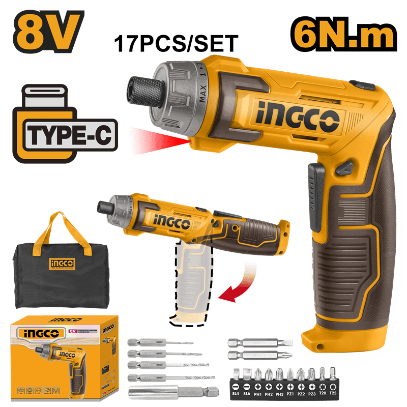 Ingco ING-CSDLI0802 Li-ion Akülü Vidalama