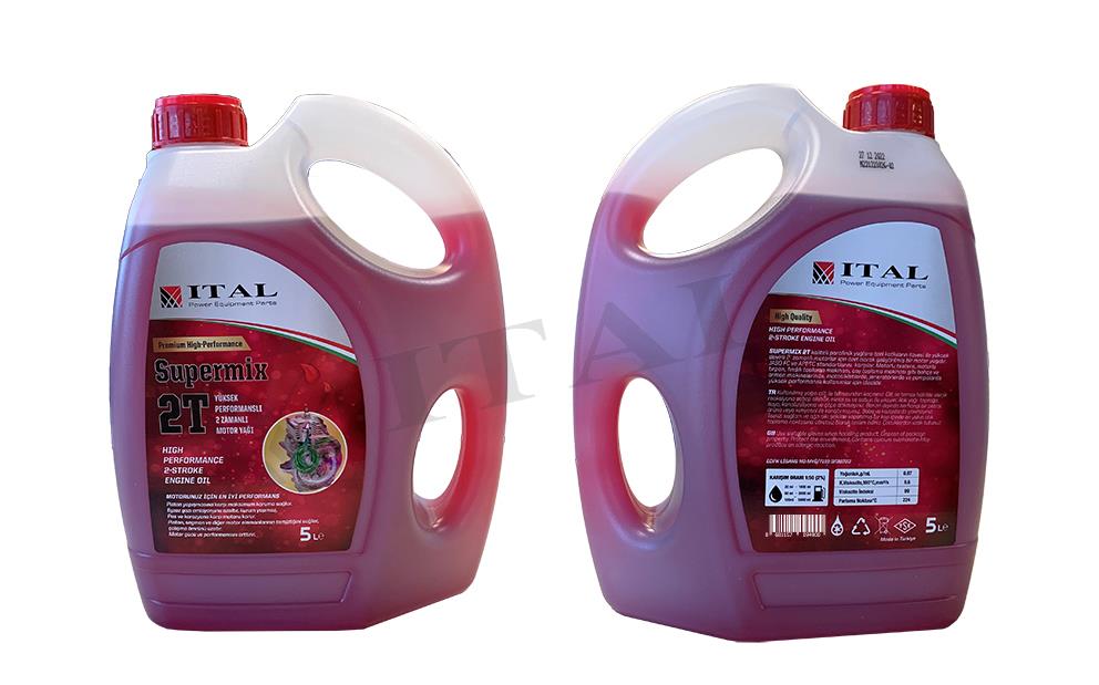 Ital Motor Yağı Supermix 2 Zamanlı 5 LT Kırmızı
