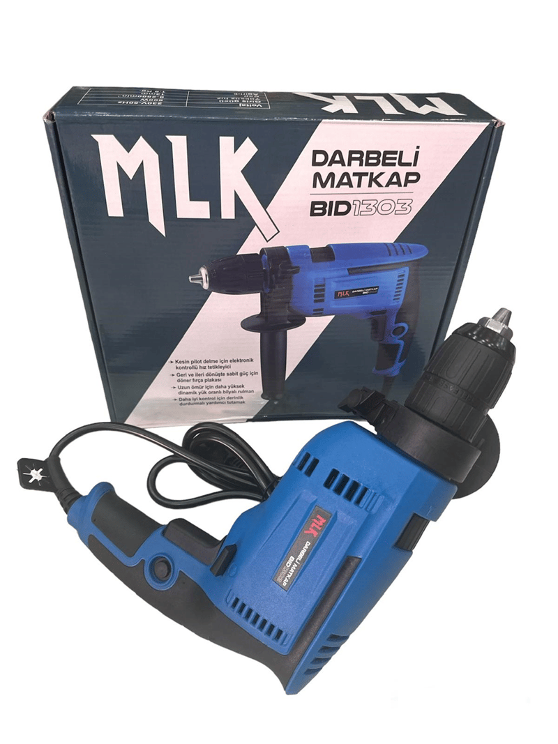 MLK Elektrikli Darbeli Matkap – 600 Watt – 13 mm – Kompakt Tasarım – Çok Amaçlı Kullanım