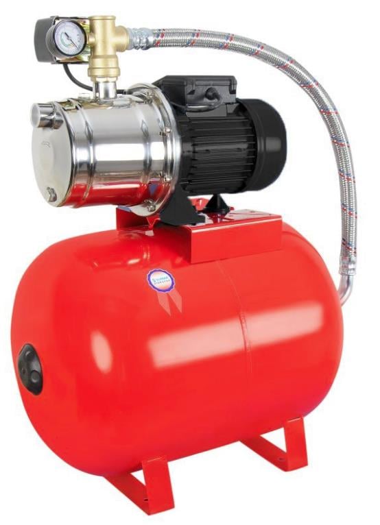 Nortek JSP INOX Yatık Jet Pompalı Paket Hidrofor (24 Lt Yatık Tanklı)