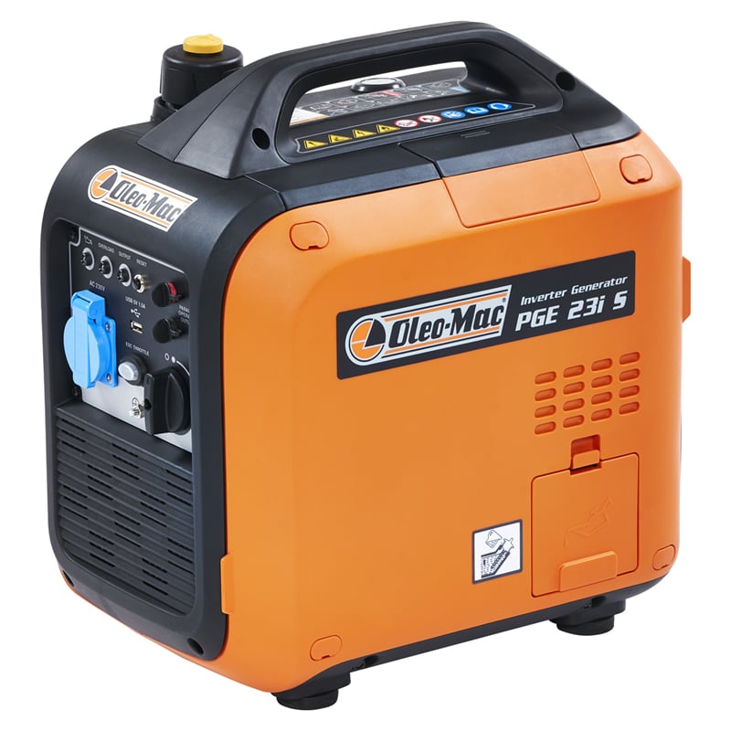 Oleo-Mac PGE 23i S EUR5 Benzinli Sessiz İnverter Jeneratör – 2,3 kW – Monofaze – İpli Marşlı