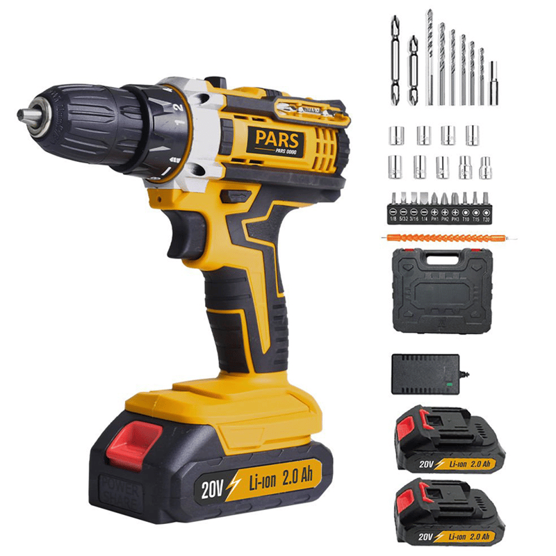 Pars 4320  Akülü Darbeli Vidalama 2 Adet 20V 2.0Ah Li-ion Akü