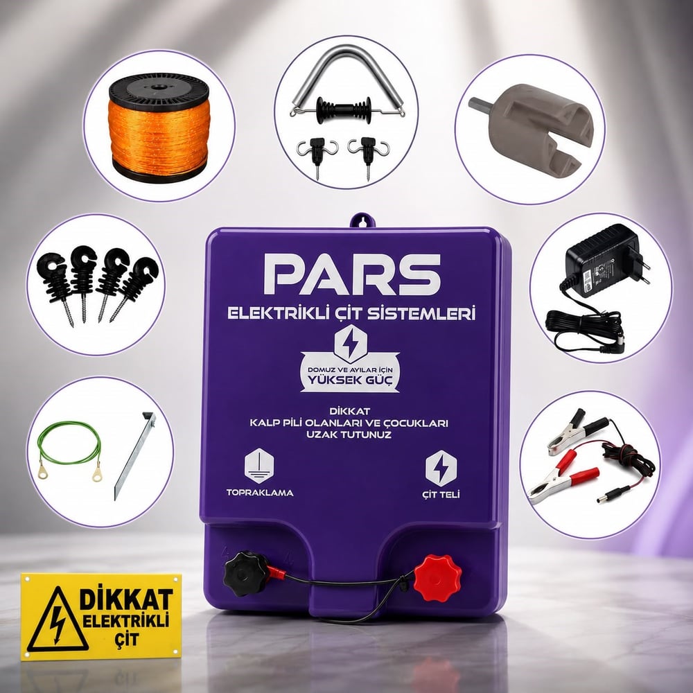 Pars Volt 10000 M2 Elektrikli - Sensörlü Elektrikli Çit Sistemi