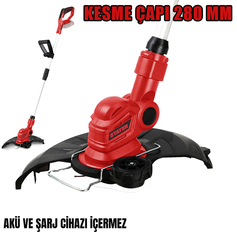 Stayer GRASSCUTTERL20  Akülü Tırpan 18V Li-ion 2.0Ah/6.0Ah