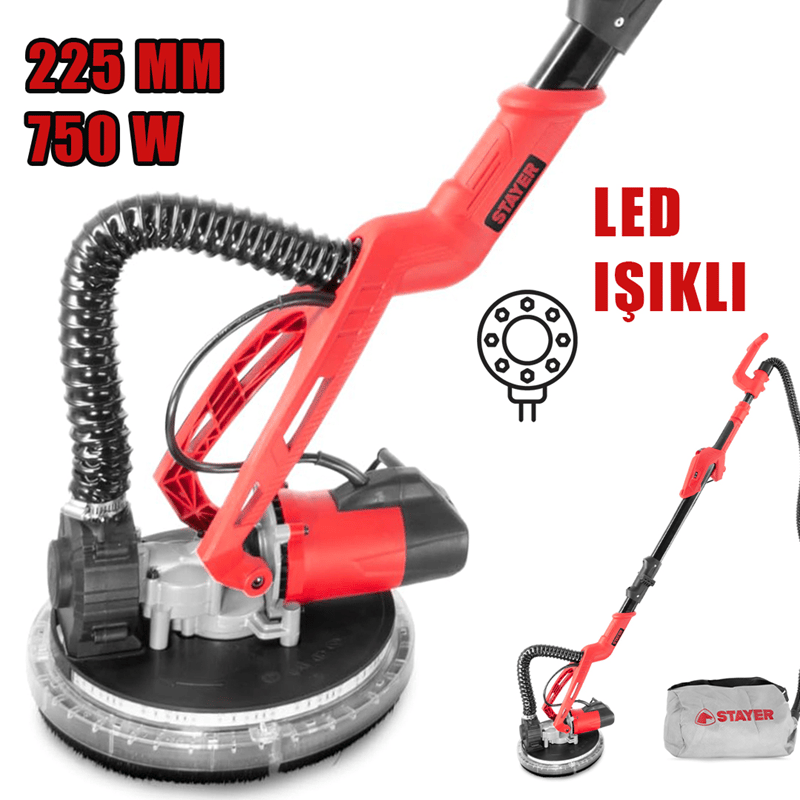 Stayer STY-LP750AVS Duvar Zımpara Ledli  750W