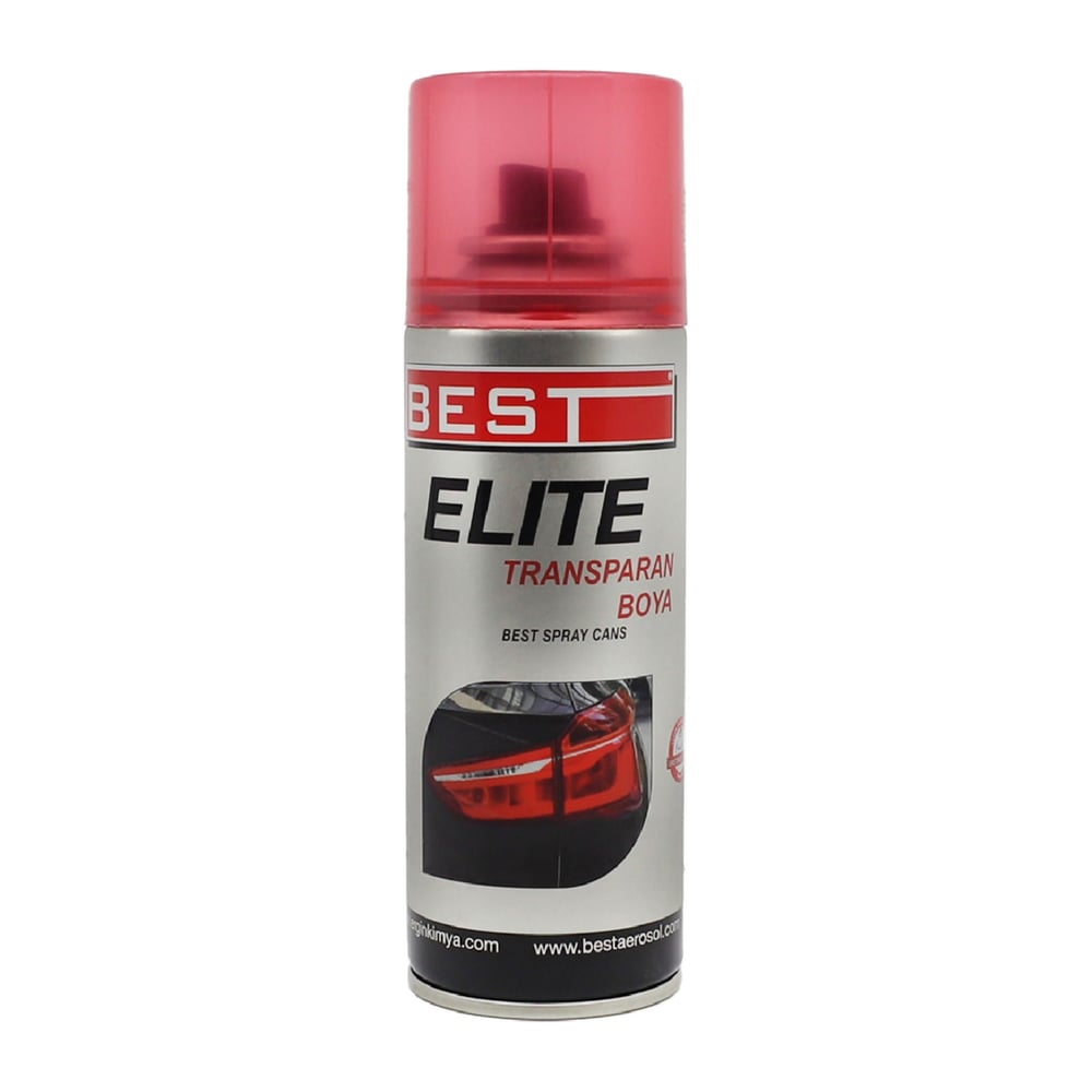 BESTBest Elite Transparan Far Boyası 200 Ml Kırmızı-(10 Adet)102.15.TP03