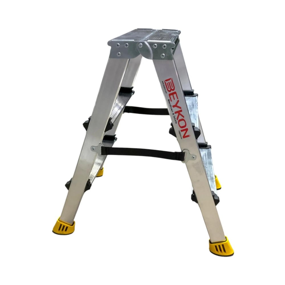 Beykon Alüminyum Çift Çıkışlı Merdiven 3 Lü