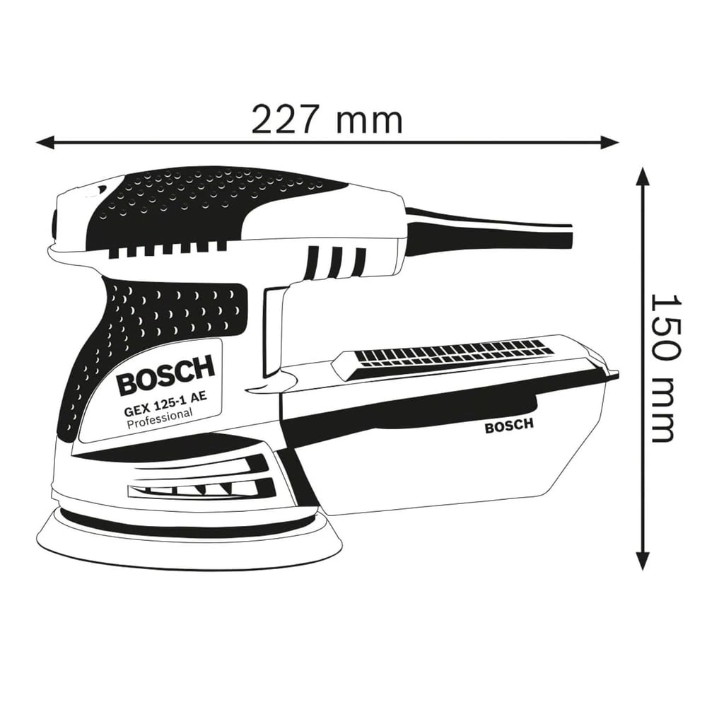 Bosch Eksant. Zımpara 250W Gex125-1Ae 0601387500