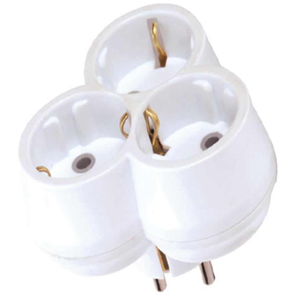 Yerli ÜretimFar Üçlü Fiş Priz Papatya -(20'li Paket)229.06.0F27