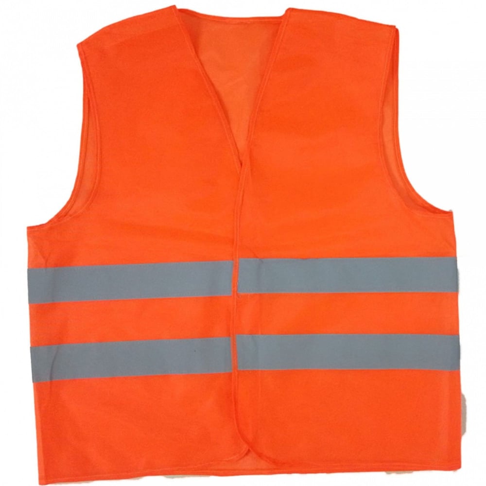 Yerli Üretimİkaz Yeleği Fosforlu 5 Cm 2 Çizgi Turuncu-(10 Adet)128.03.IY02