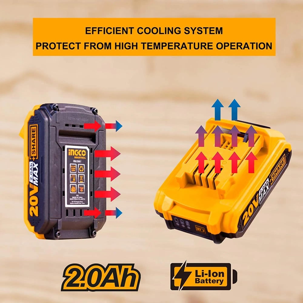 İngco Lıthıum Yedek Akü (2.0 Ah) 20V 