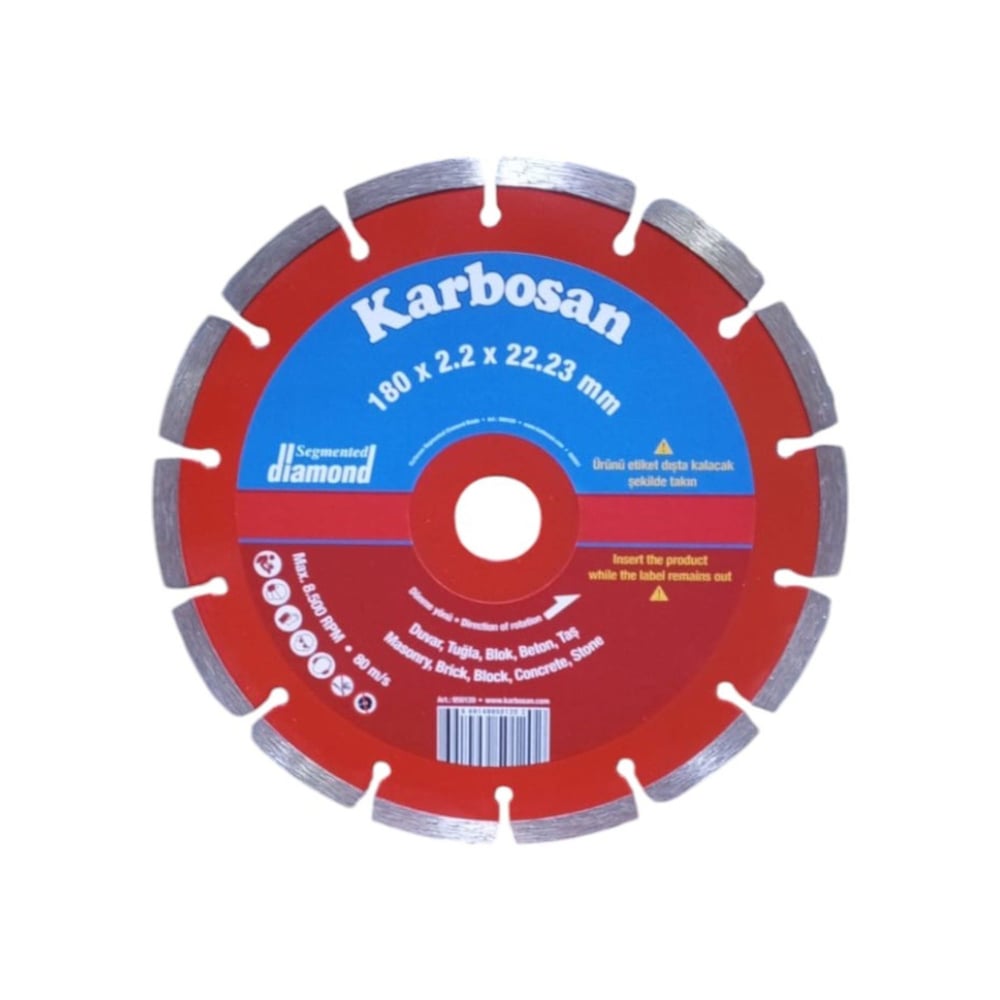 KarbosanKarbosan Segmentli Elmas Kesici 180X2.2X22155.08.S180