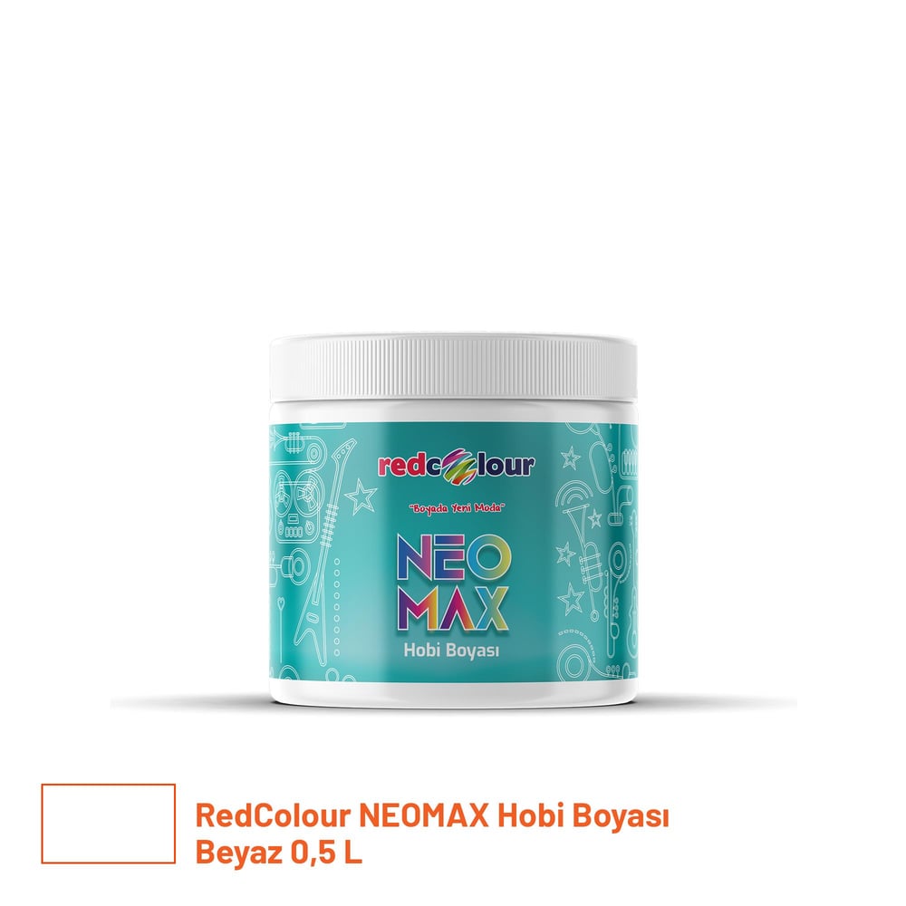 Neo Max Hobi Boyası – Su Bazlı, Parlak, Çok Amaçlı Akrilik Boya | Toolora.com.trRedcolourNEOMAX Hobi Boyası Beyaz 0.5 LNeo05