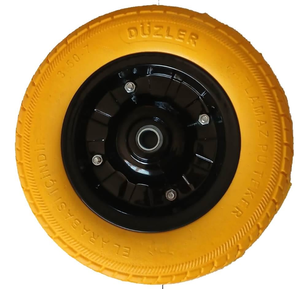 Toolora.com.tr'de poliüretan malzemeden üretilmiş, patlamaz özellikli 350×70 mm ebatlarında sarı renkli ve rulmanlı tekerlekleri bulabilirsiniz. İhtiyacınıza uygun tekerlek seçenekleri için hemen sitemizi ziyaret edin!DüzlerPoliüretan Patlamaz Teker Sarı--5'li PaketPUSARI