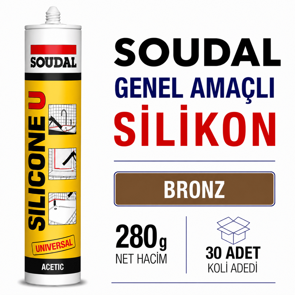 Soudal Silikon 280 Gr Kahve - 30'lu Koli - Ahşap Uyumlu MastikSoudalSoudal Silikon 280 Gr Bronz -(30 Adet)275.04.280K