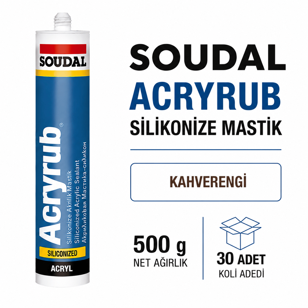  Soudal Silikonize Mastik Altınmeşe 500 Gr (30 Adet) - Ahşap GörünümlüSoudalSoudal Silikonize Mastik 500 Gr Kahverengi -(30 Adet)275.02.AK07