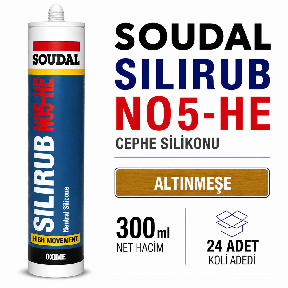 Soudal Silirub NO5-HE Altın Meşe Nötr Cephe Silikonu 300 ml | Toolora MarketSoudalSoudal Silirub NO5-HE 300 ml Altınmeşe Cephe Silikonu (24 Adet)NO5-HE-Altınmeşe