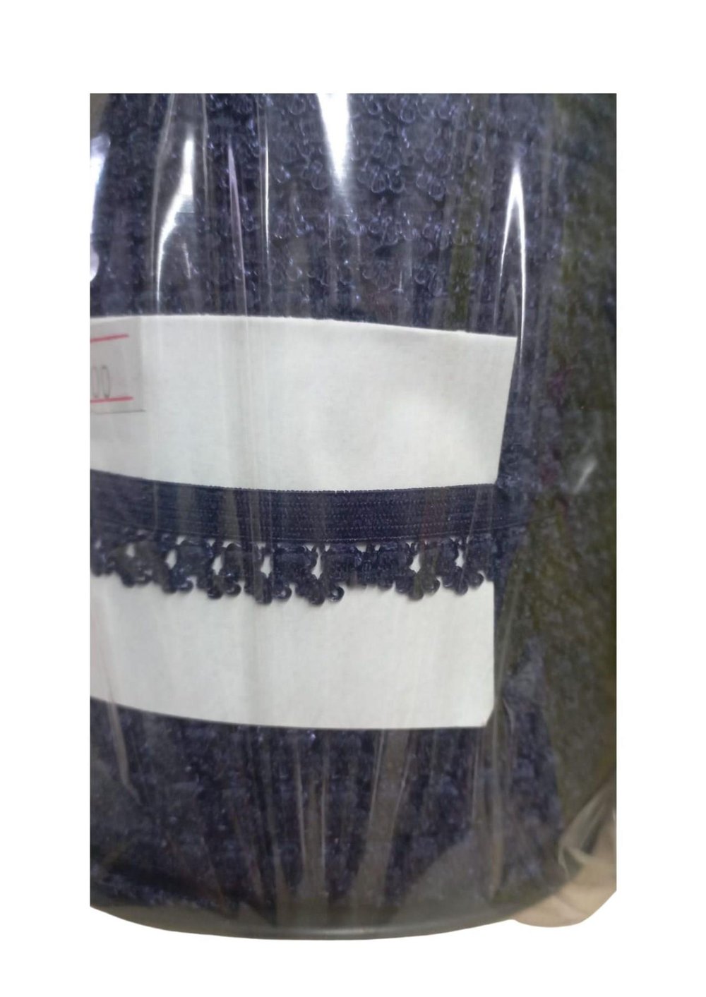 Çamaşır Lastiği Dantelli 1 cm 1 Metre Lacivert