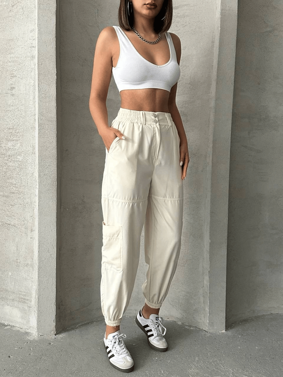 Jogger lastik paça pantolon