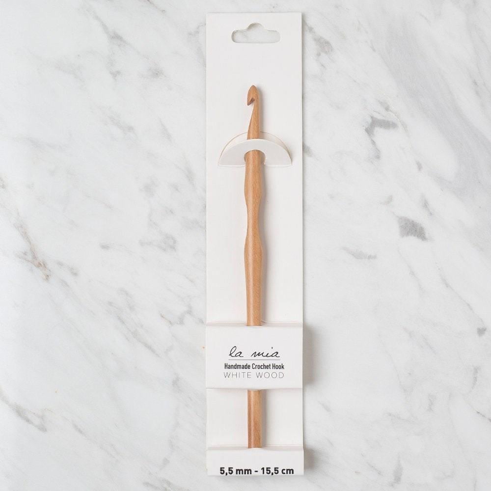 La Mia Whitewood 5.5 mm 15.5 cm Ahşap Yün Tığ