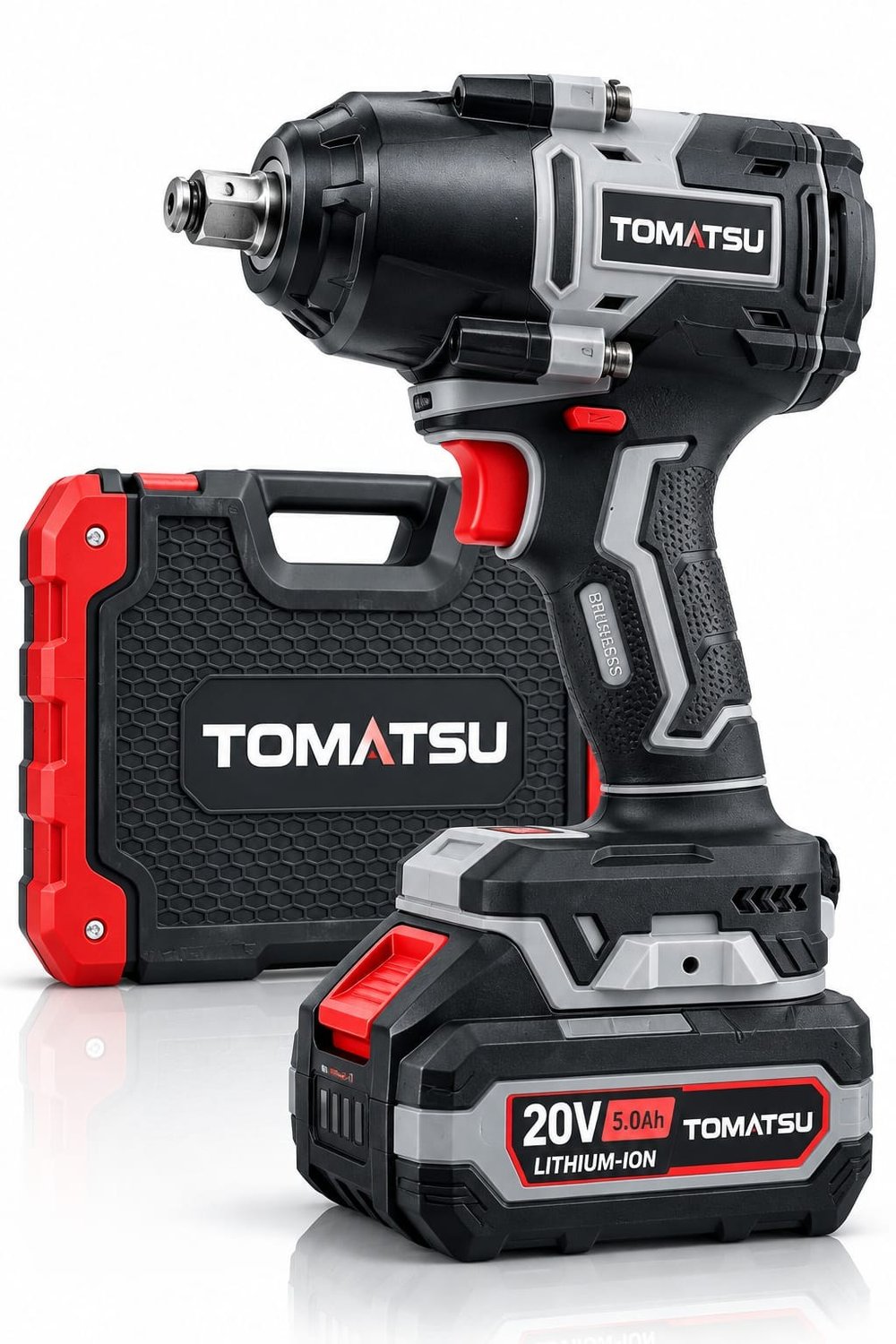 BA0115425 1400 Nm Yüksek Torklu Kömürsüz Şarjlı Somun Sıkma Makinesi – 20V 5.0 Ah, Çantalı