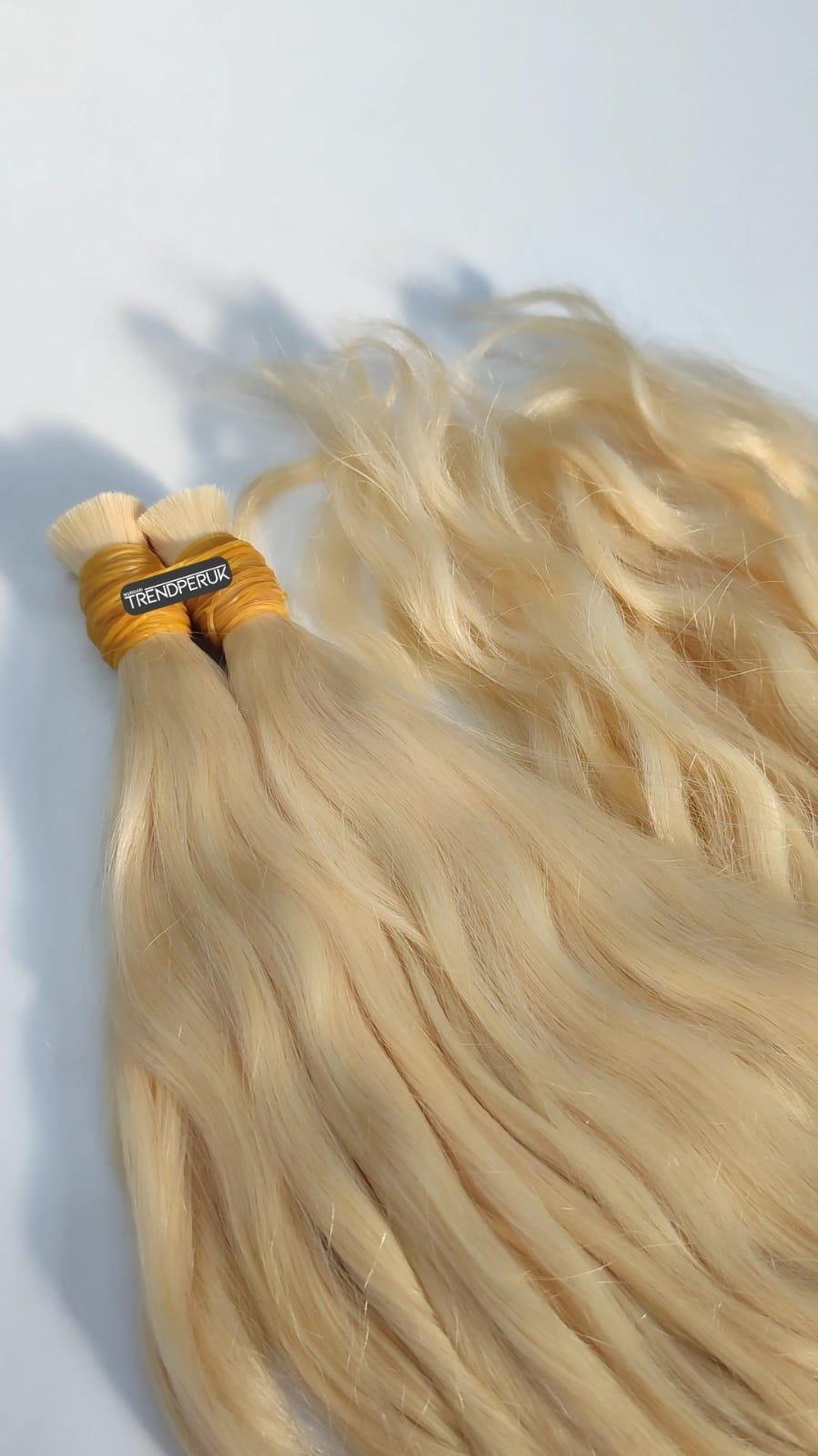 70cm.60gr.100 Adet Premium Serisi Mikrokaynak Saç Dalgalı Platin Sarı Renk