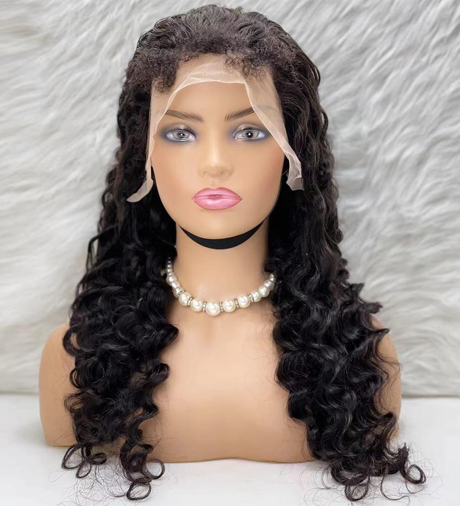 Gerçek Front Lace Tül Peruk - Yoğun Dalgalı - Doğal 65-70cm